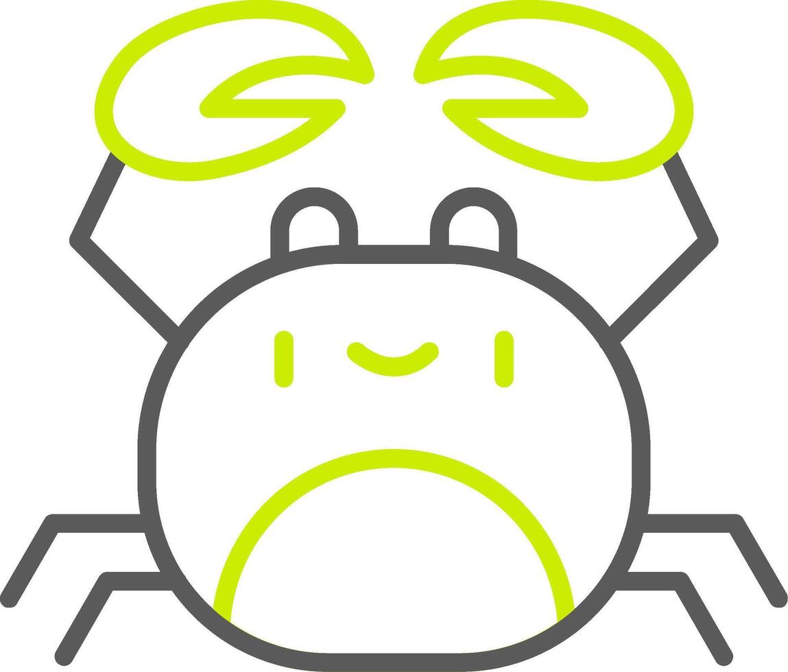 Crab NextGen Line Drawing vector