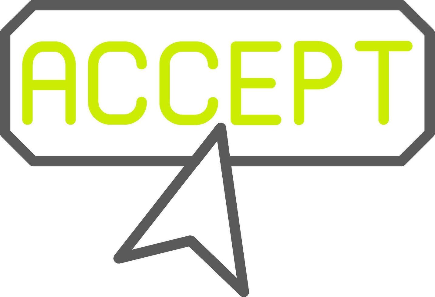 Accept Custom Line Drawing vector