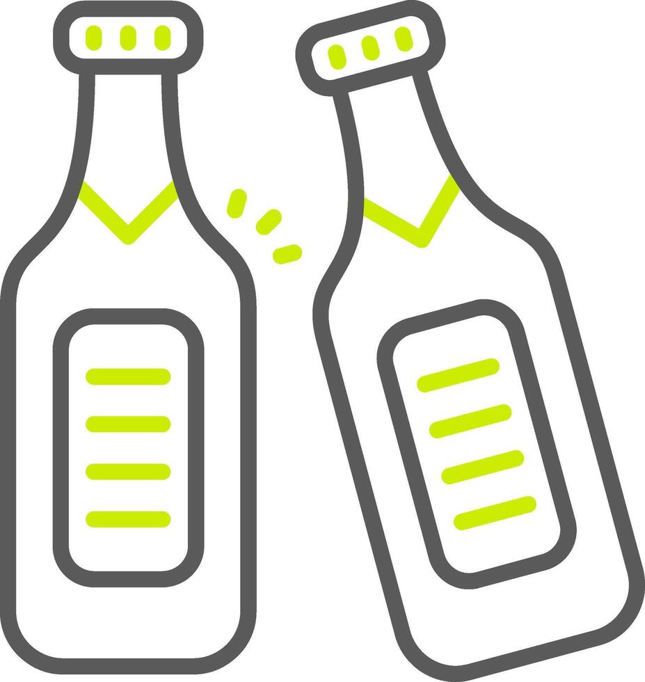 Beer Bottle Neon Grid Feature vector