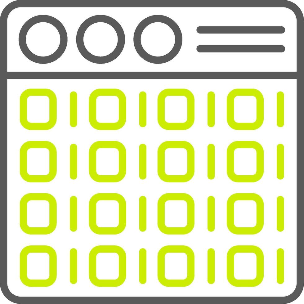Binary Trendy UI Label vector