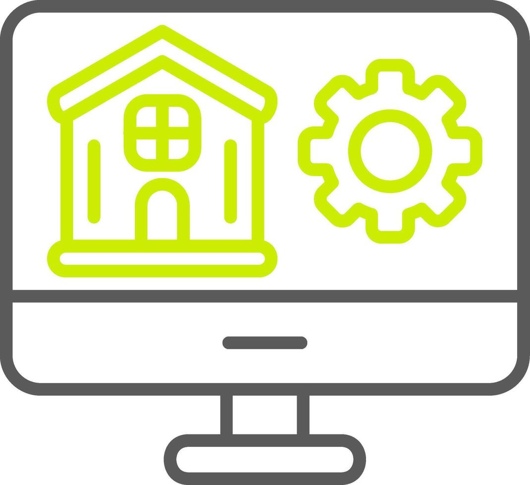 Monitor Smart Line Drawing vector