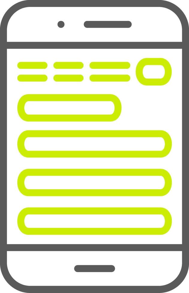 Mobile Minimalist UI Block vector