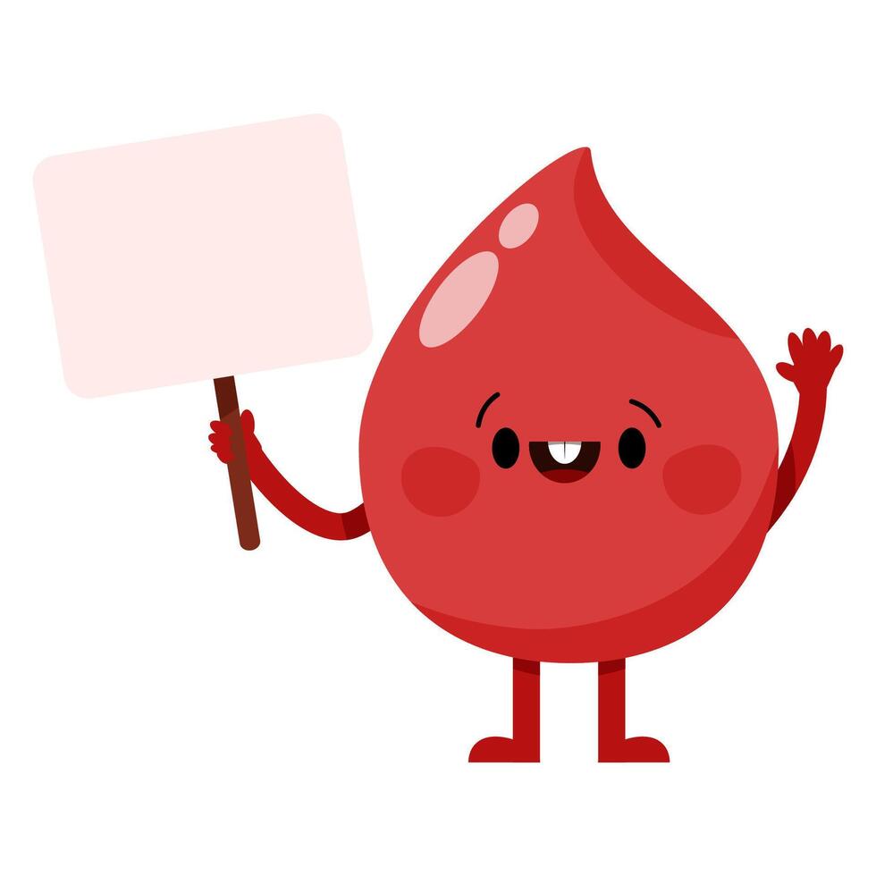 Blood character with sign vector
