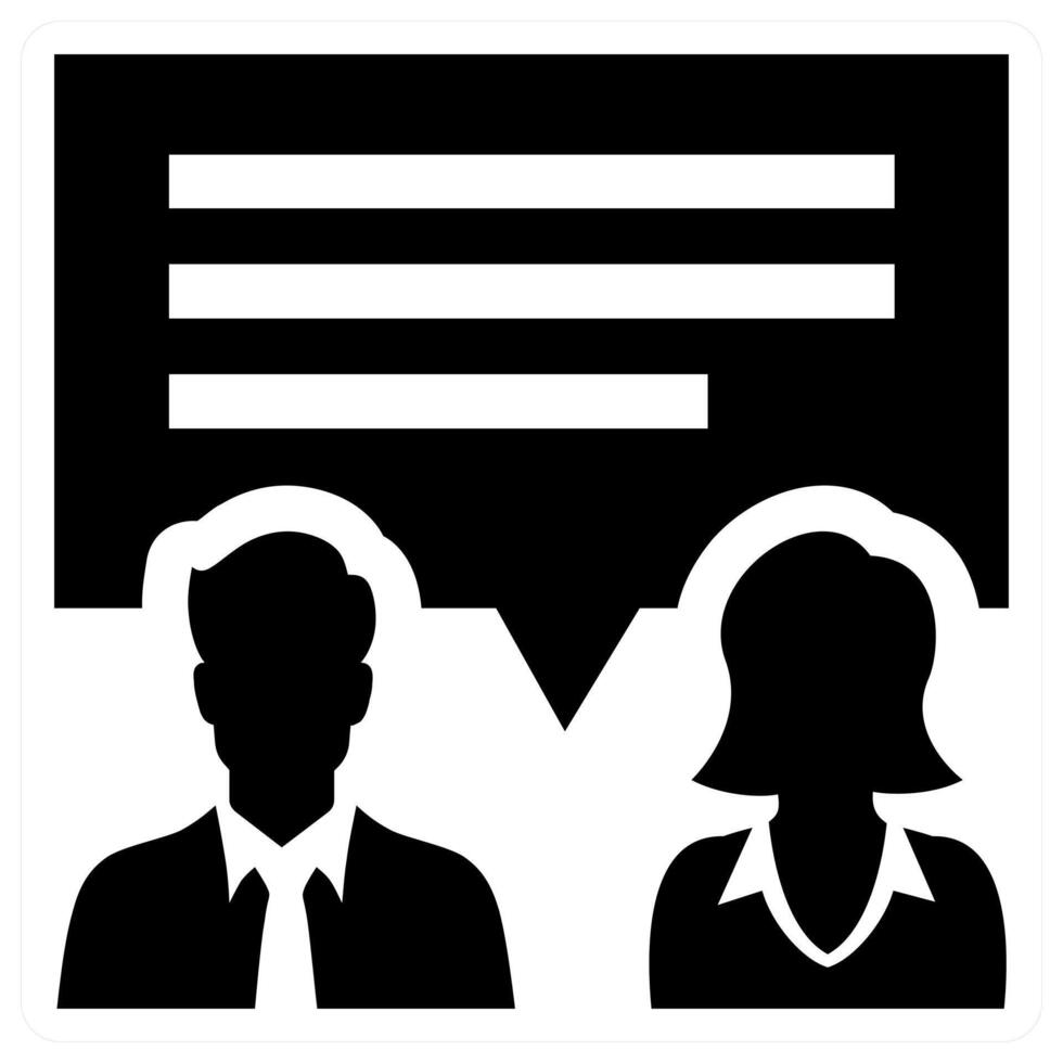 Group Chatting icon concept in black color vector