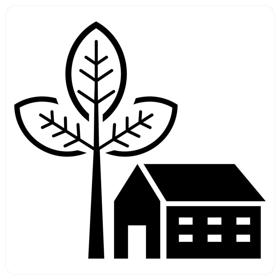 Green house icon concept in black color vector