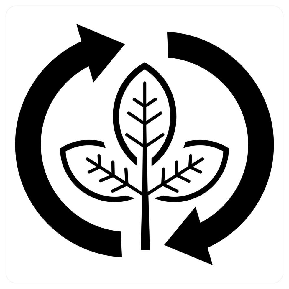 Green Cycle icon concept in black color vector