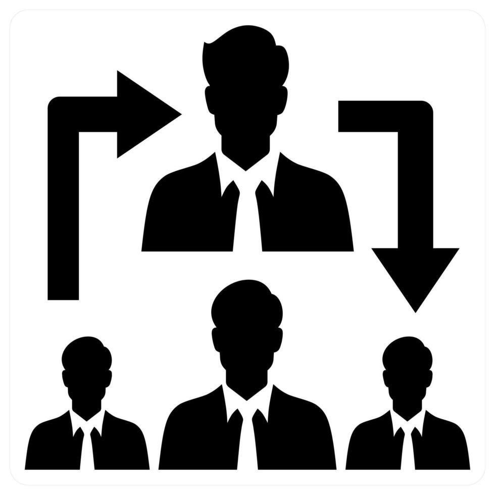 Human Resource in black color vector