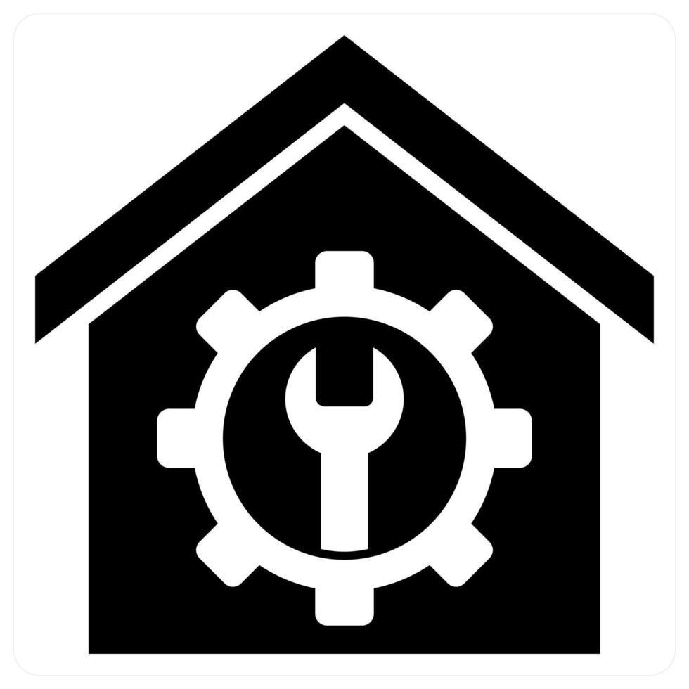 Home Automation icon concept in black color vector