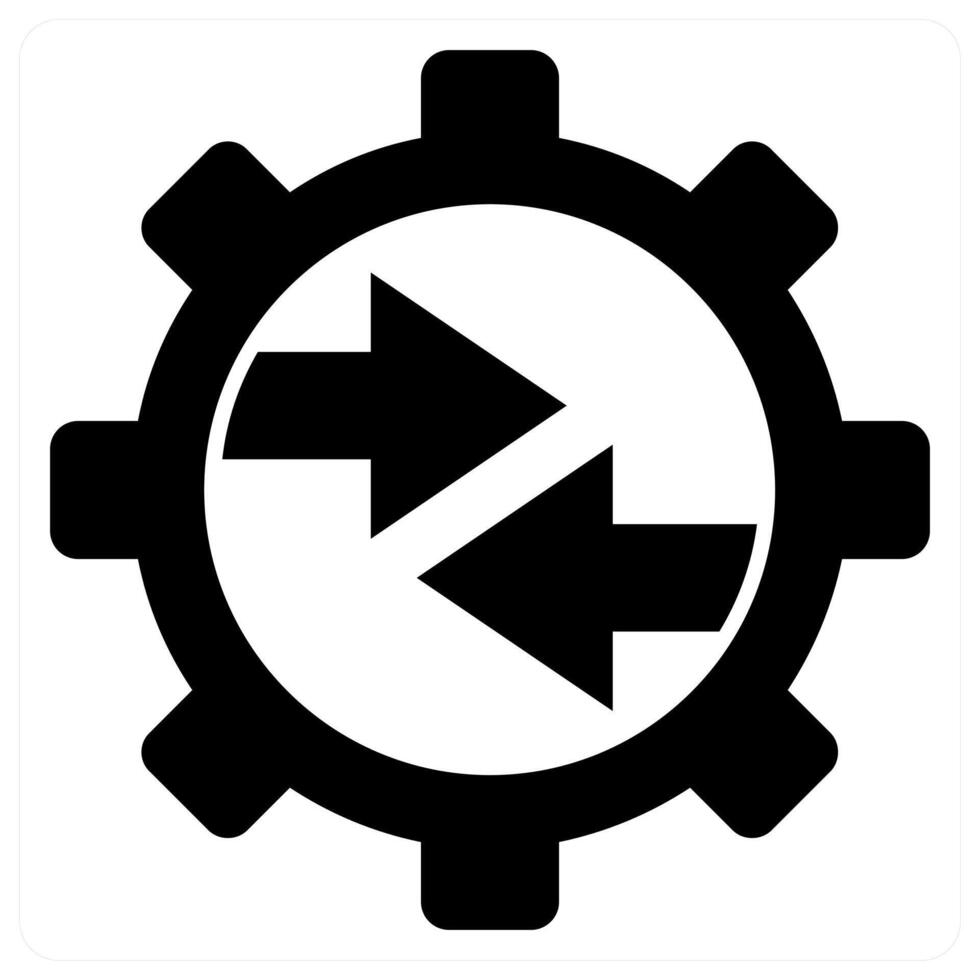 Integration icon concept in black color vector