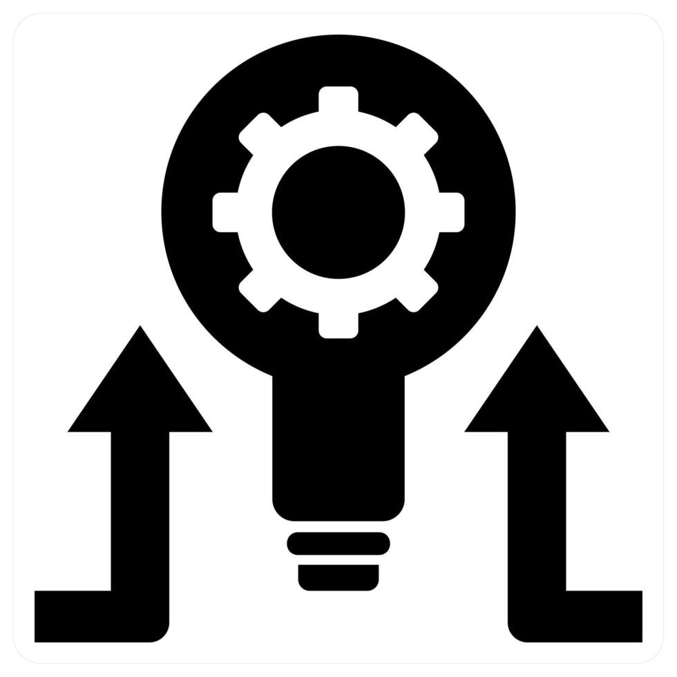 Innovation icon in black color vector