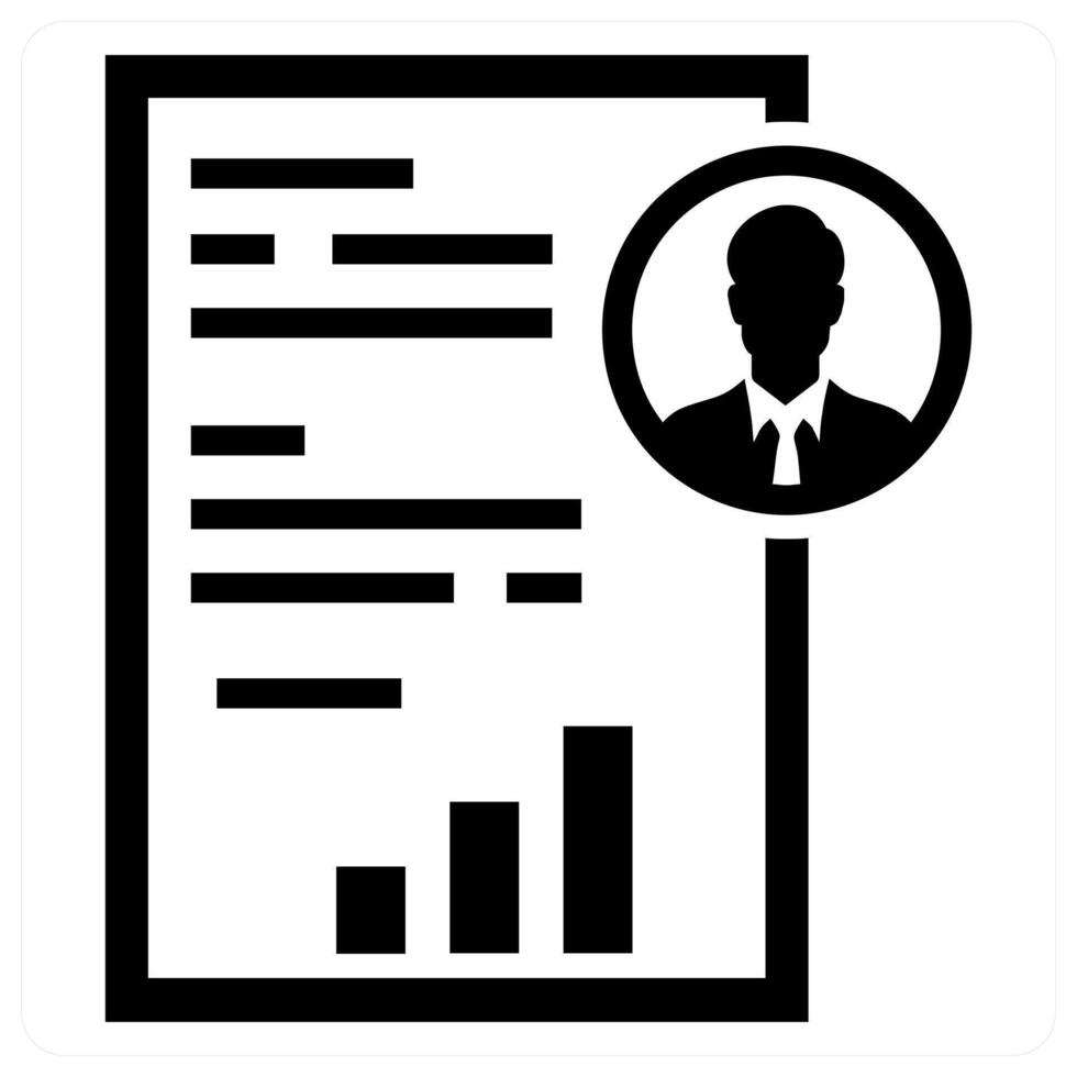 Job Description icon concept in black color vector