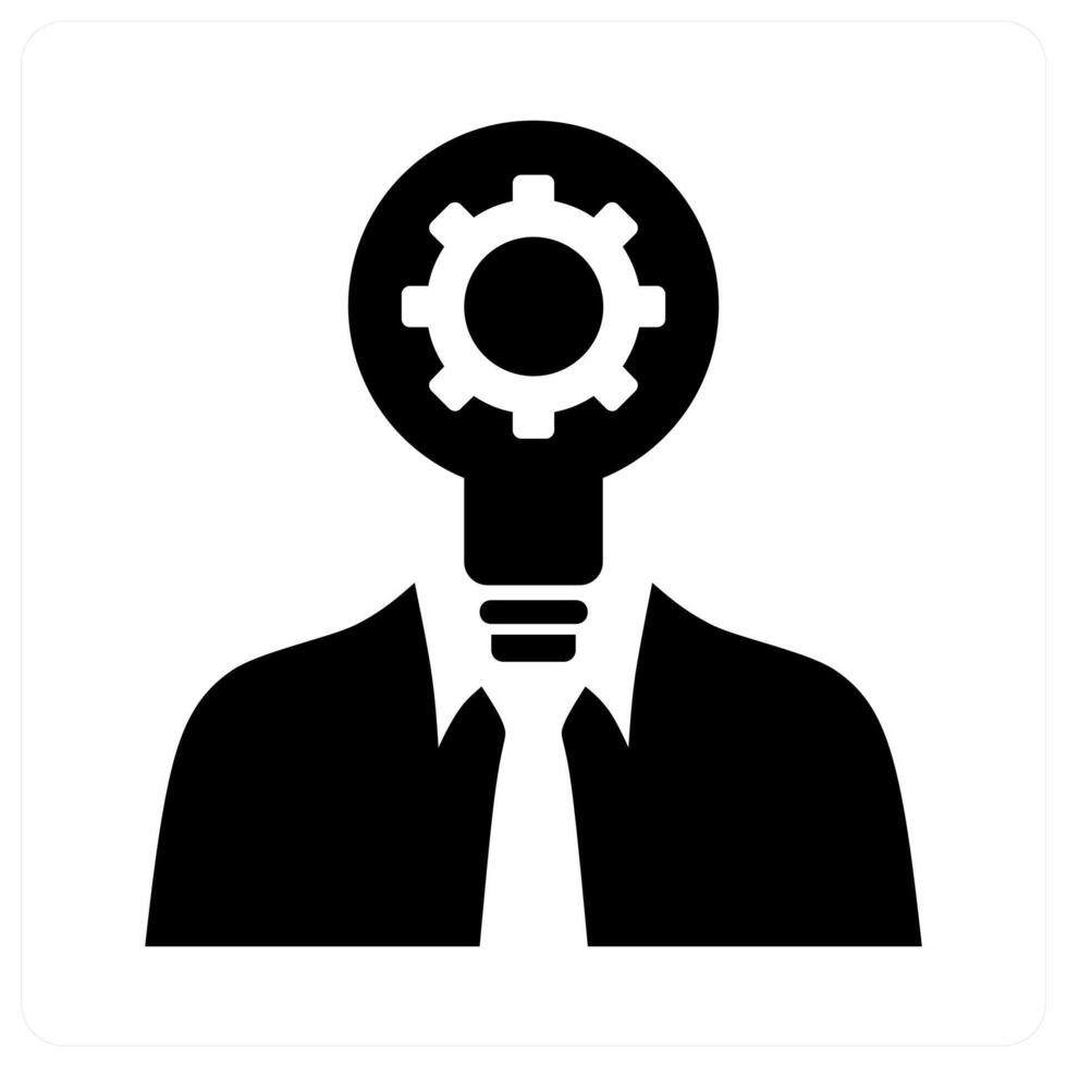 Inspring icon concept in black color vector