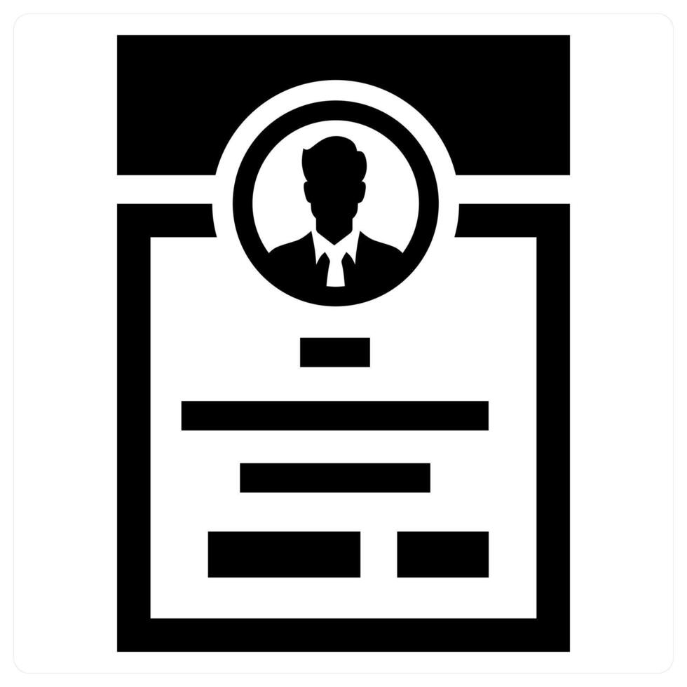 Linked In Profile icon concept in black color vector