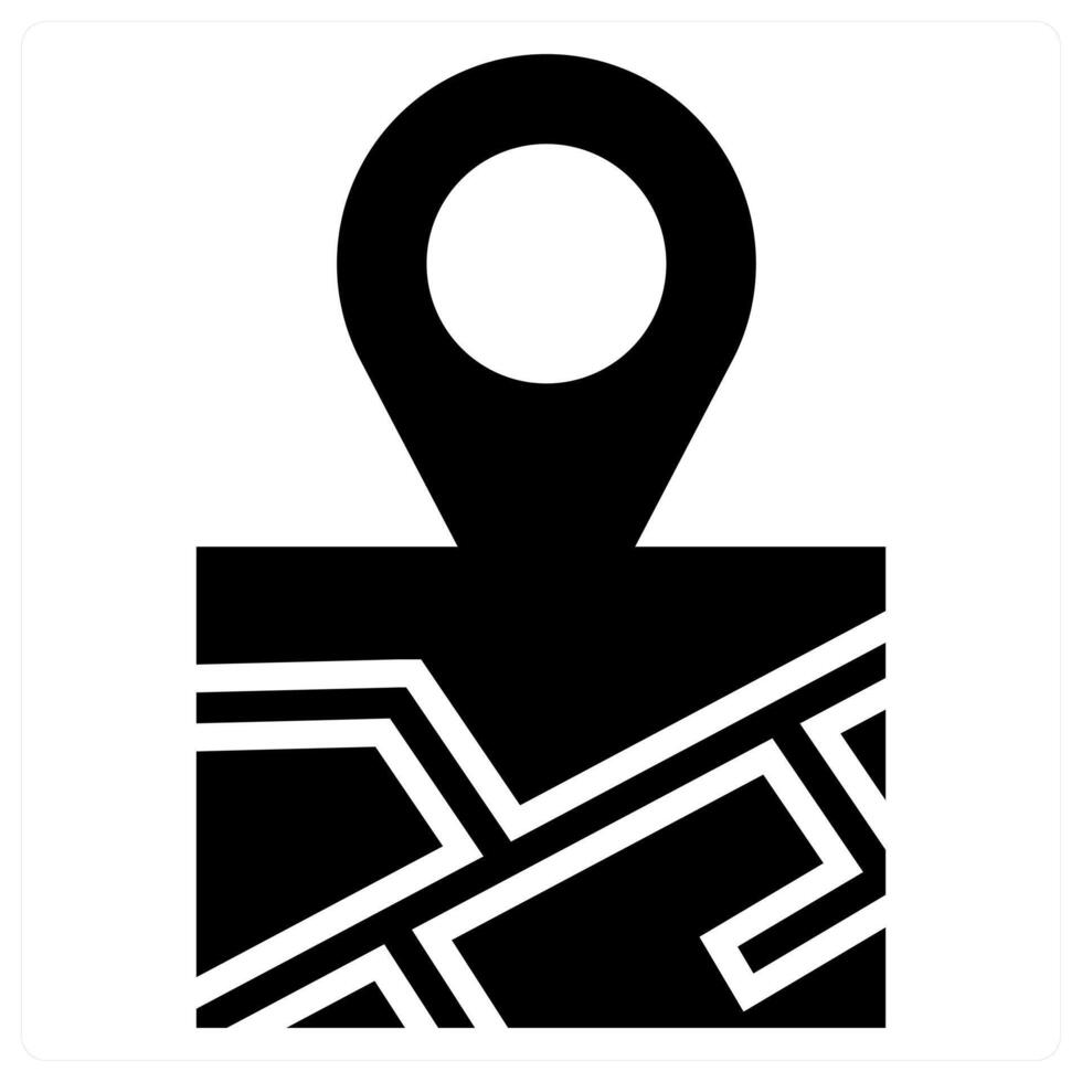 Location concept in black color vector