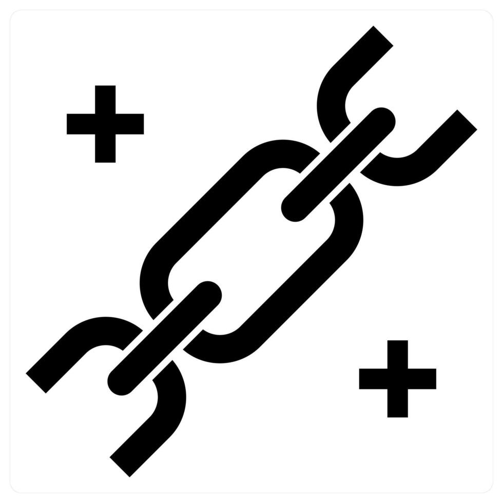 Link Building icon concept in black color vector
