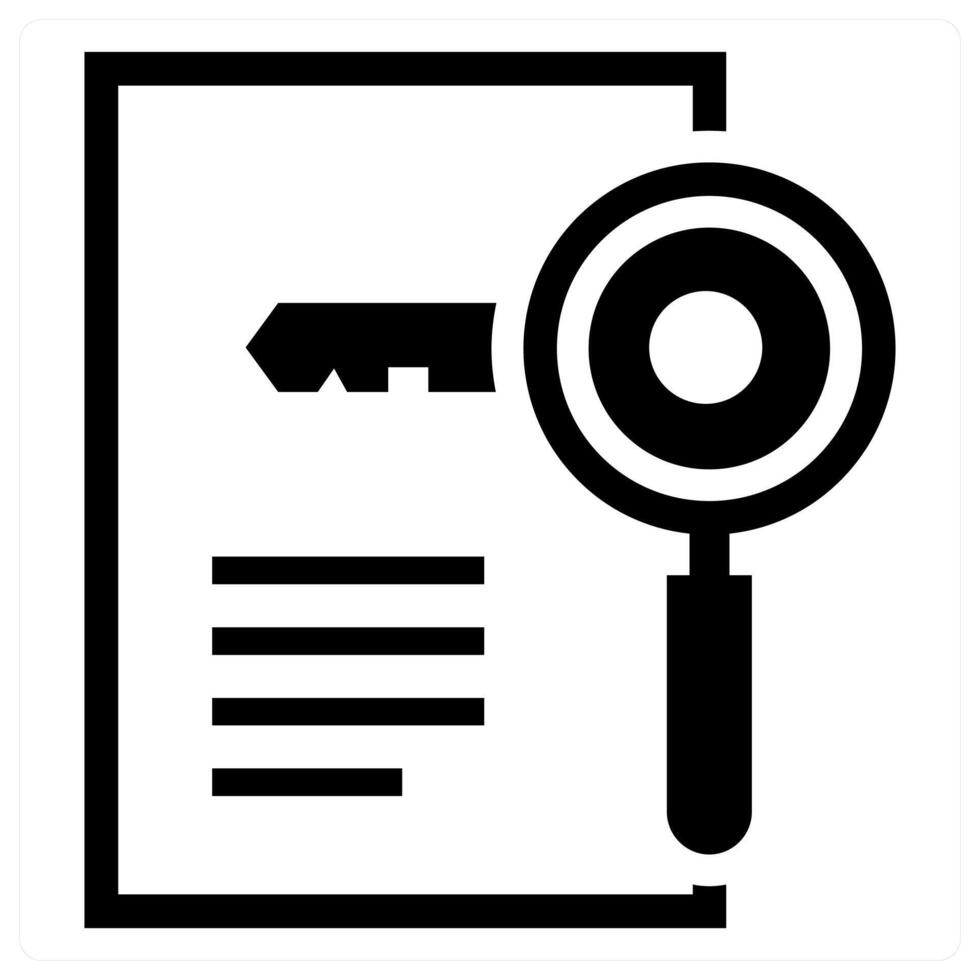 Keyword Planner icon concept in black color vector