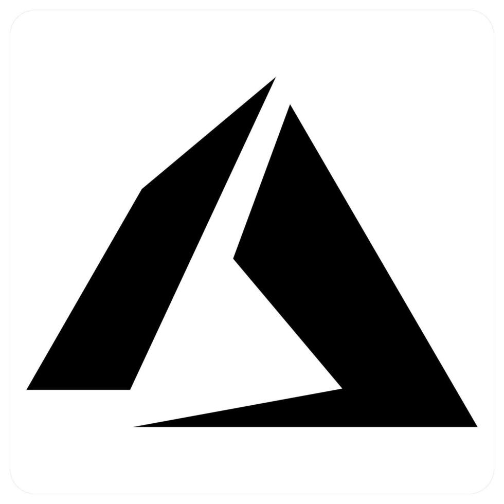Microsoft Azure icon concept in black color vector