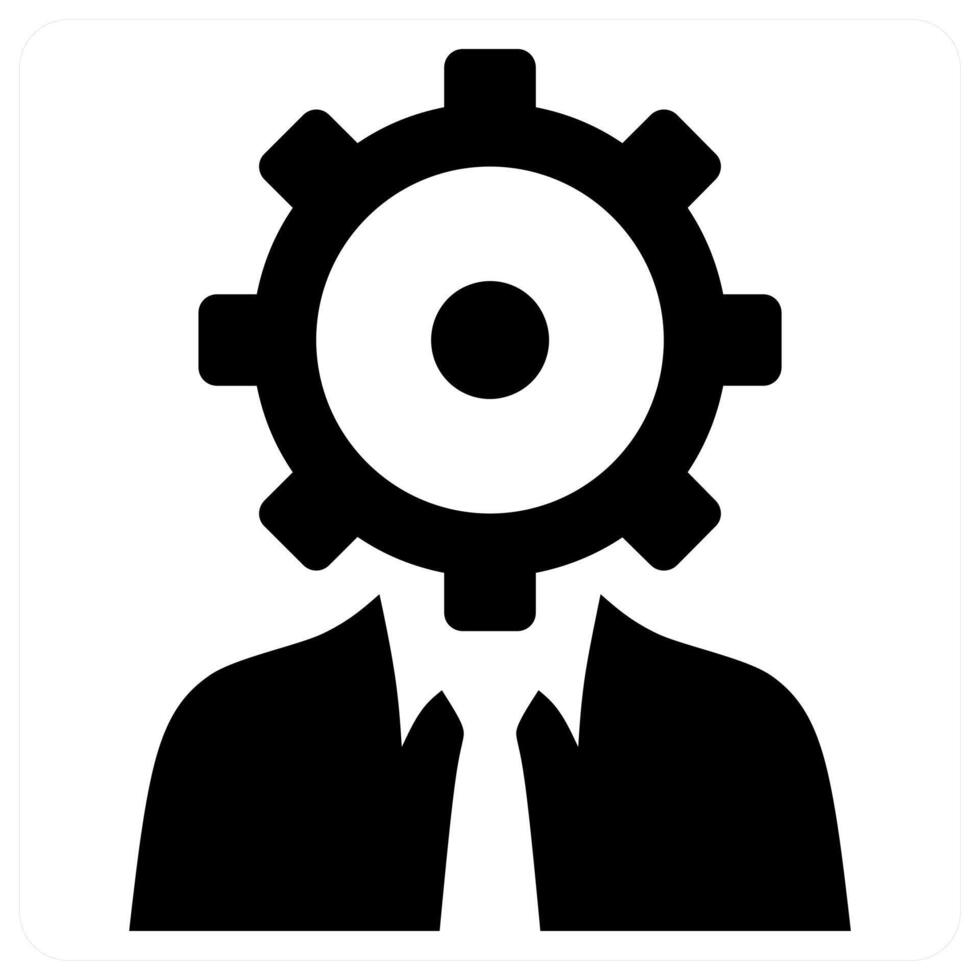 Manager icon concept in black color vector