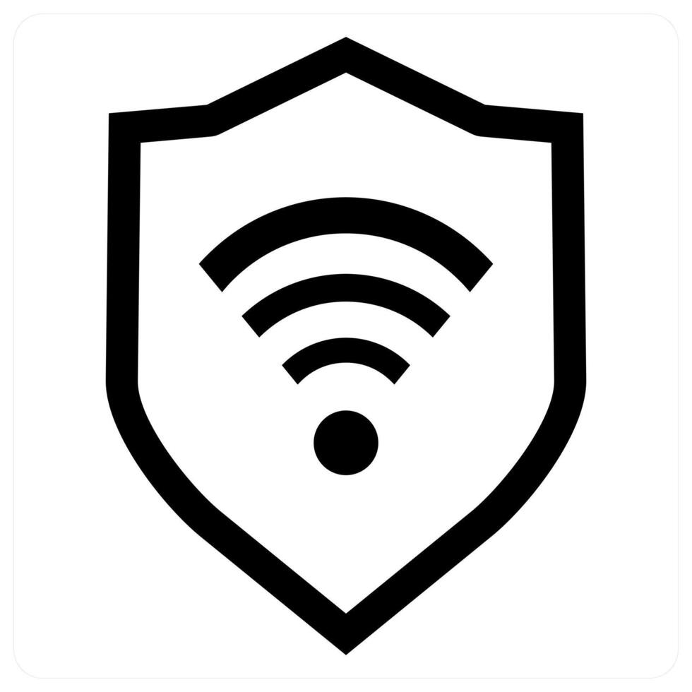 Network Security icon concept in black color vector