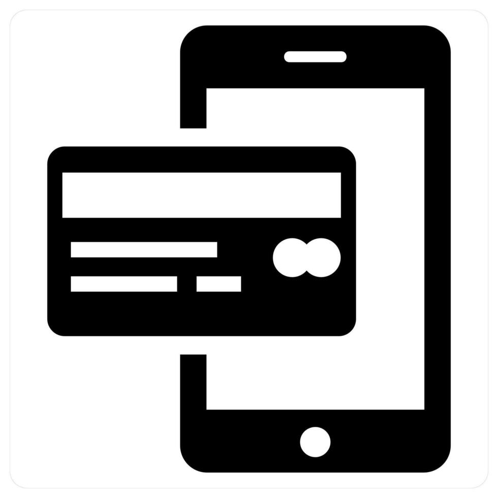 Mobile Payment icon concept in black color vector