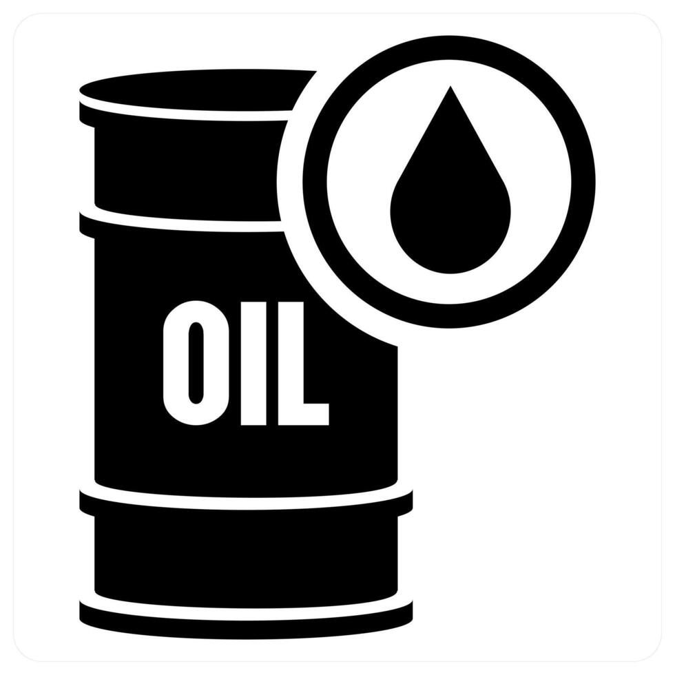 Oil Barrel icon concept in black color vector