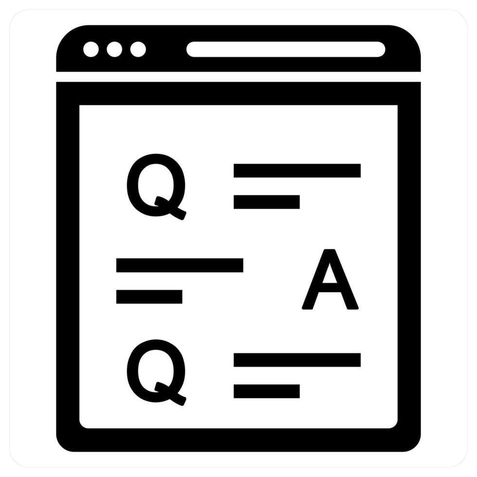 Online Questionnaire concept in black color vector