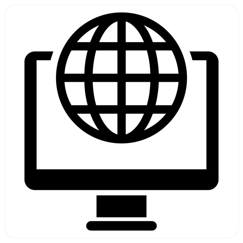 Web Browser icon concept in black color vector