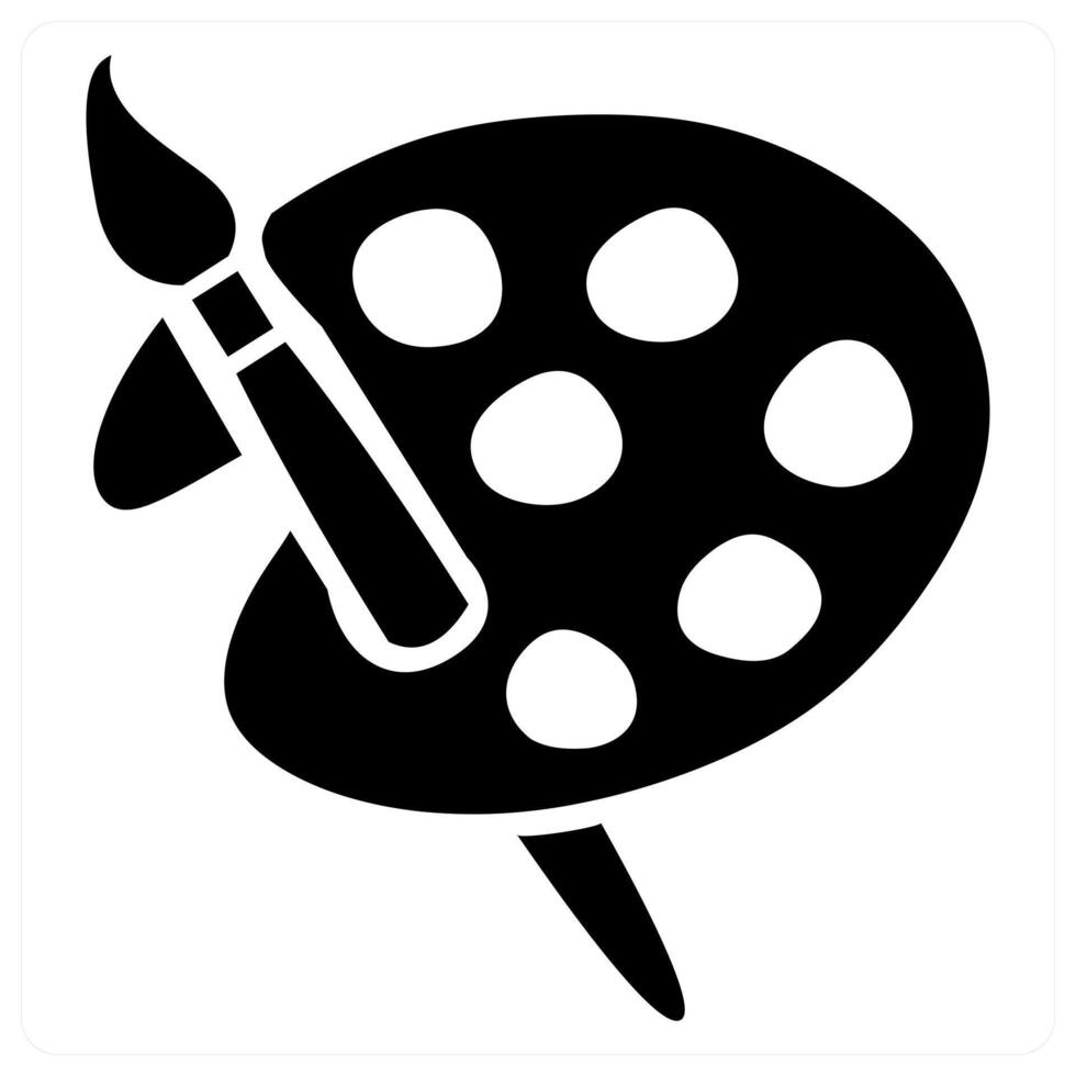Painting icon concept in black color vector