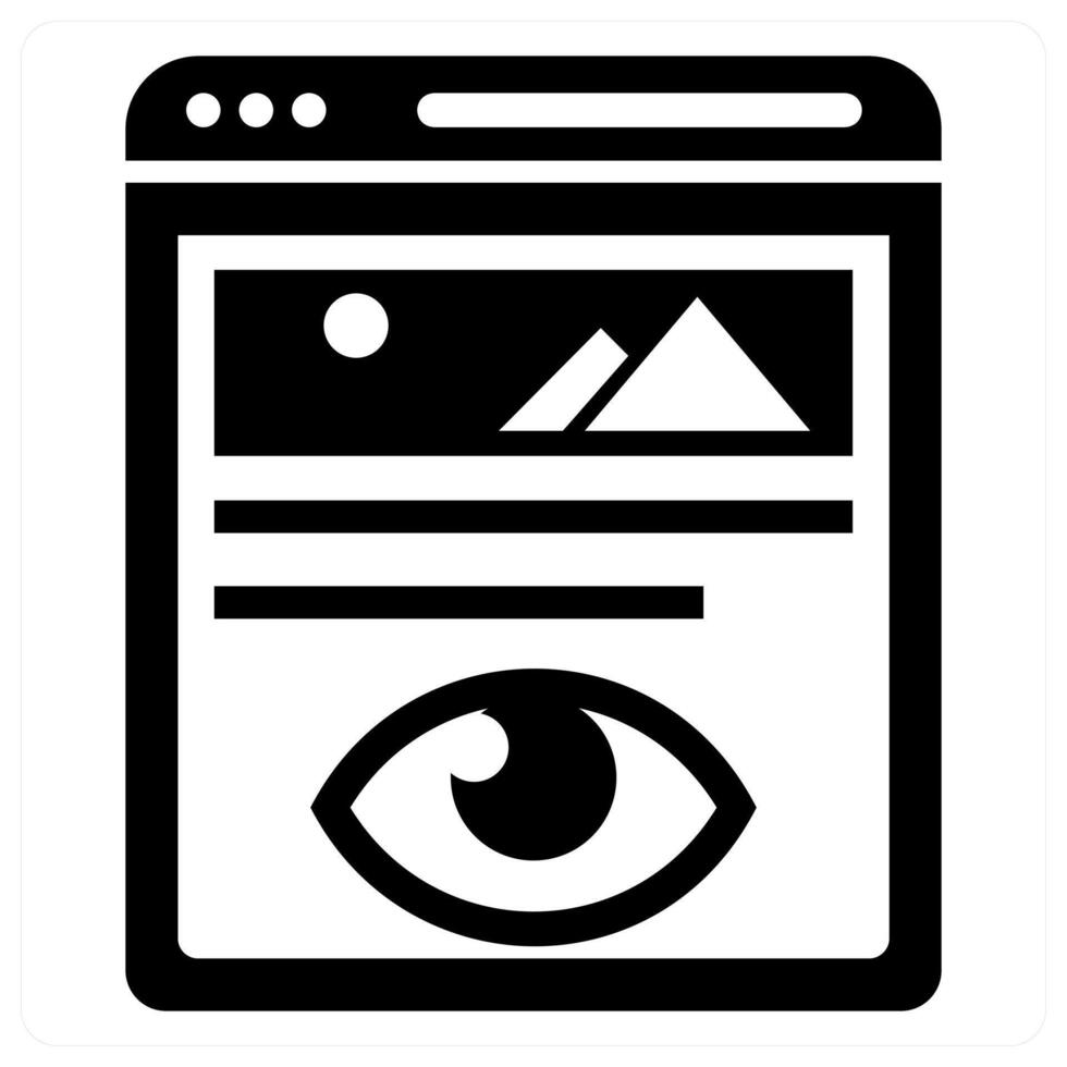 Online Viewer concept in black color vector