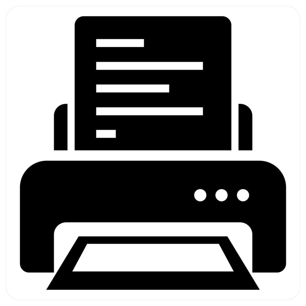 Printer in black color vector