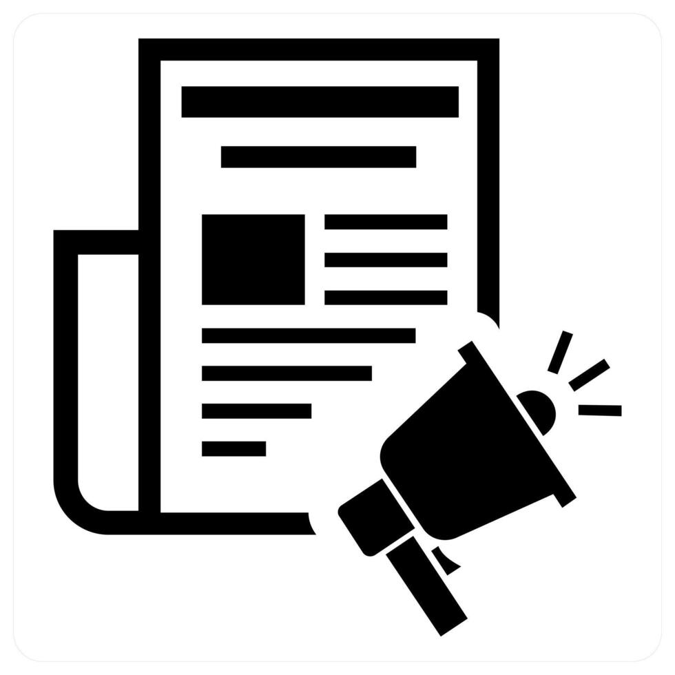 Press Release concept in black color vector