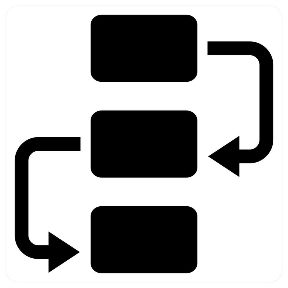 Process icon concept in black color vector