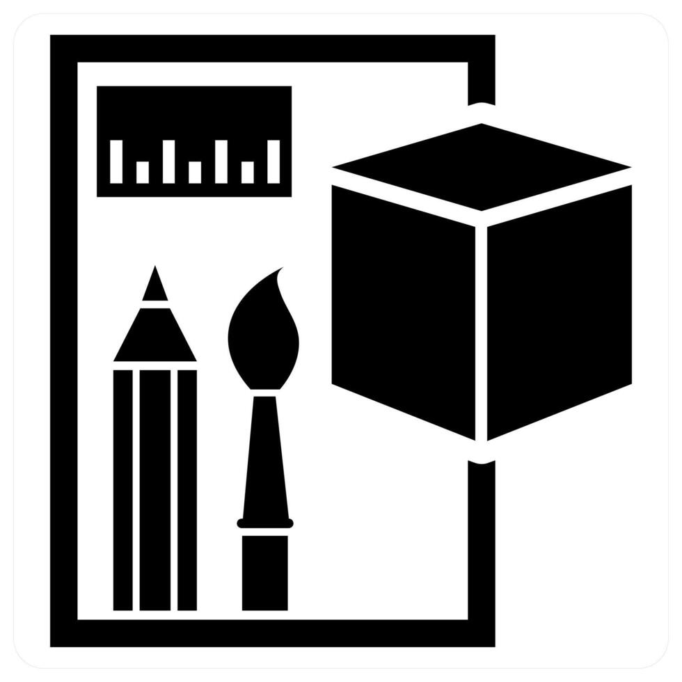 Product Design icon concept in black color vector