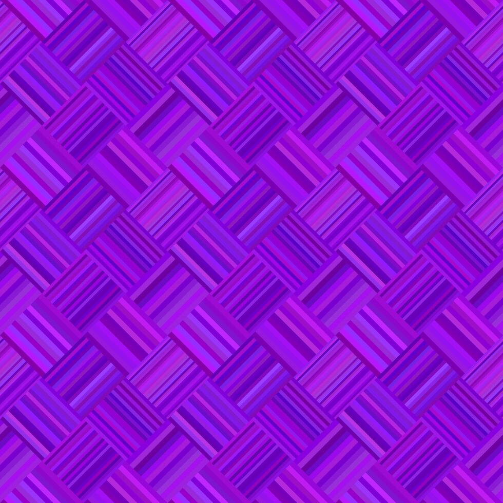 Purple abstract repeating diagonal striped square mosaic tile pattern background - wall design vector