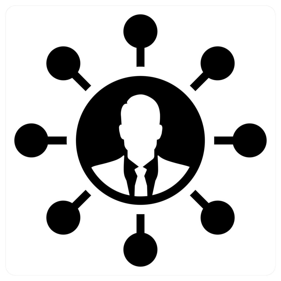 Resource Allocation icon concept in black color vector
