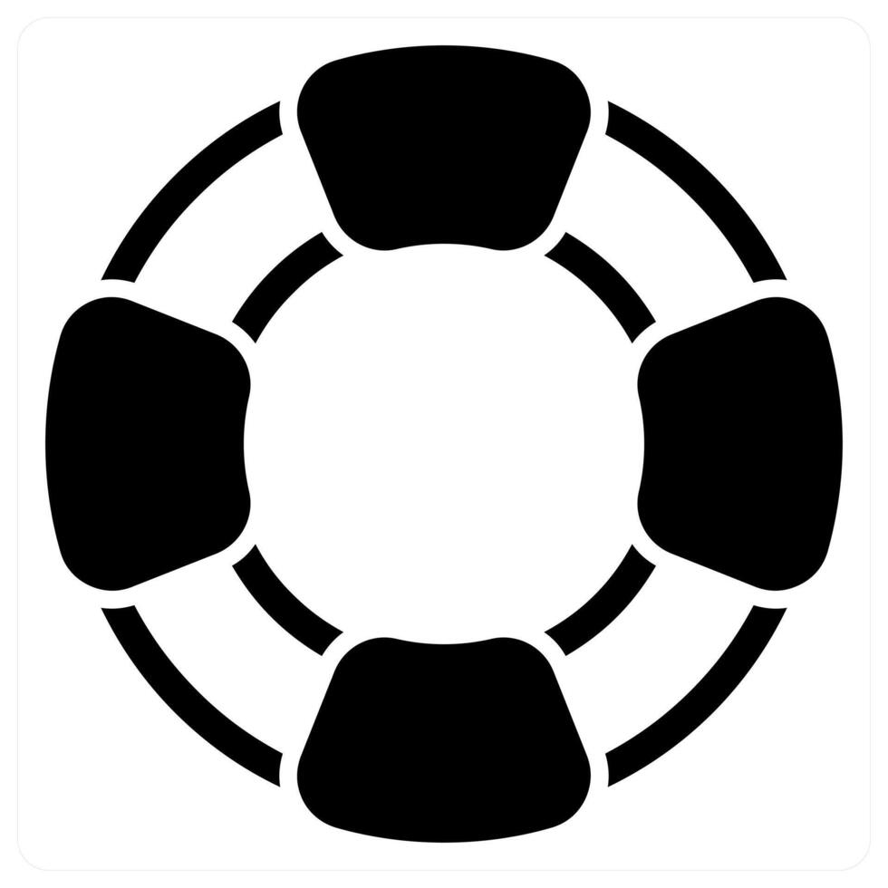 Life Saver icon concept in black color vector