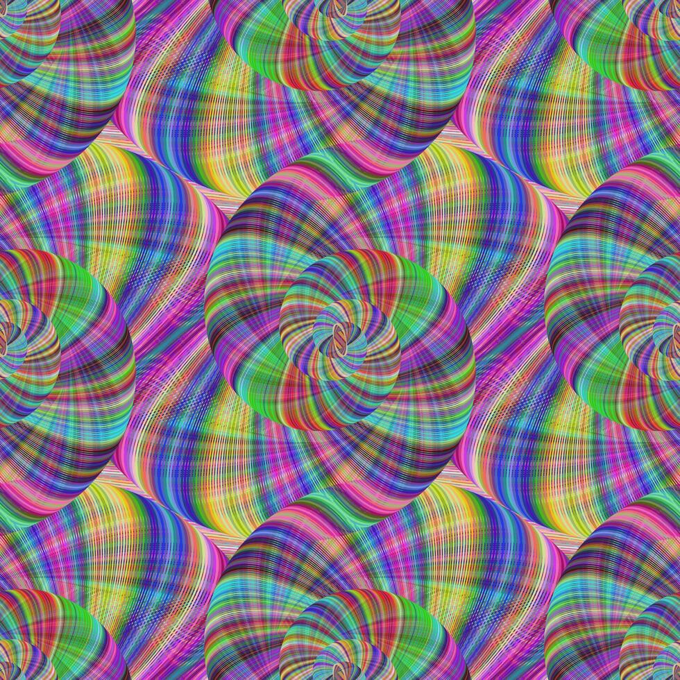 Seamless colorful psychedelic fractal background vector