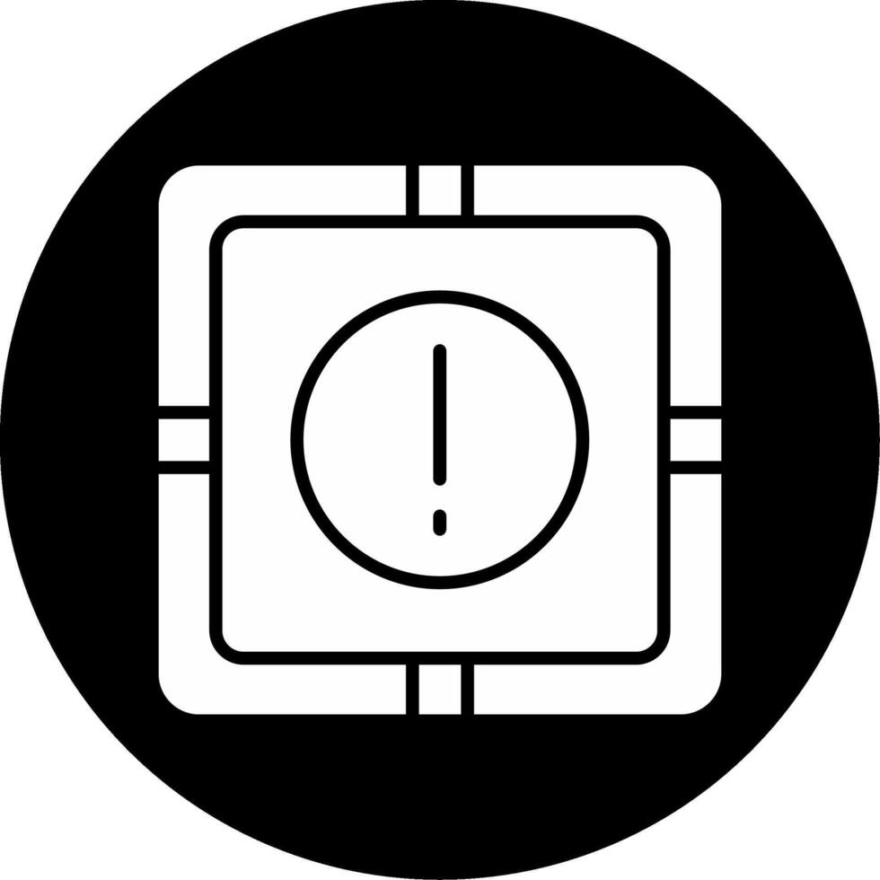 Subscription Renewal Alert Glyph Circle Inverted vector