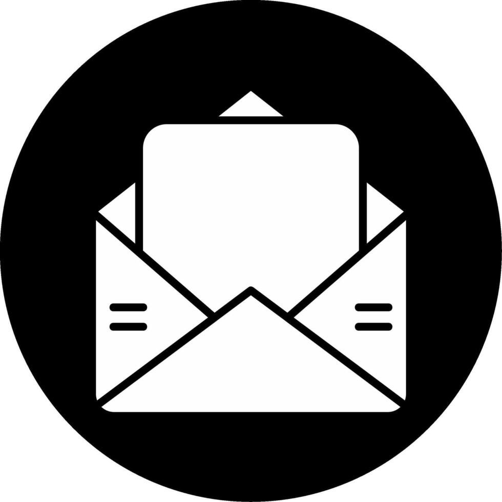 Mark Message as Read Glyph Circle Inverted vector