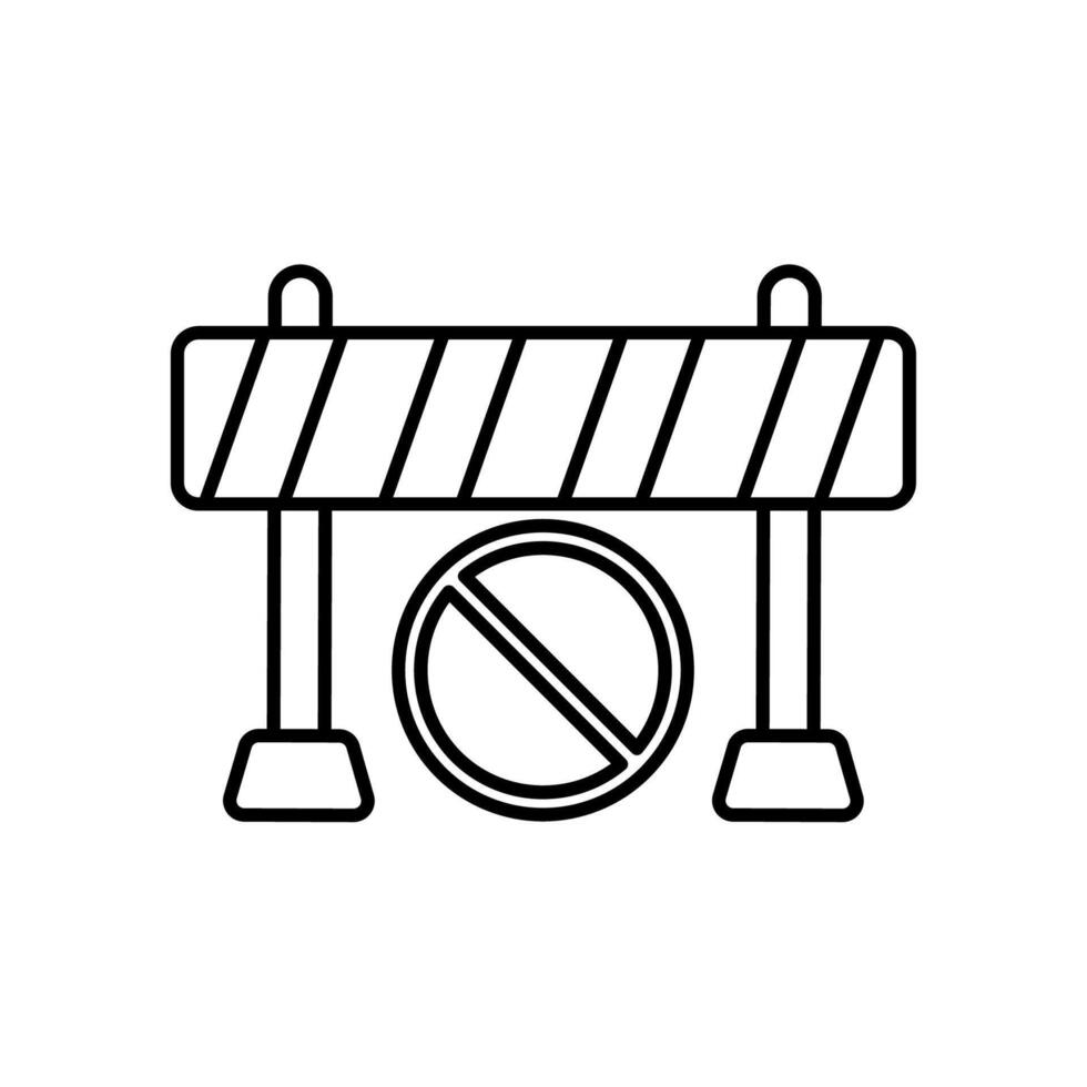 Icon a restricted area, isolated against a clean background. vector