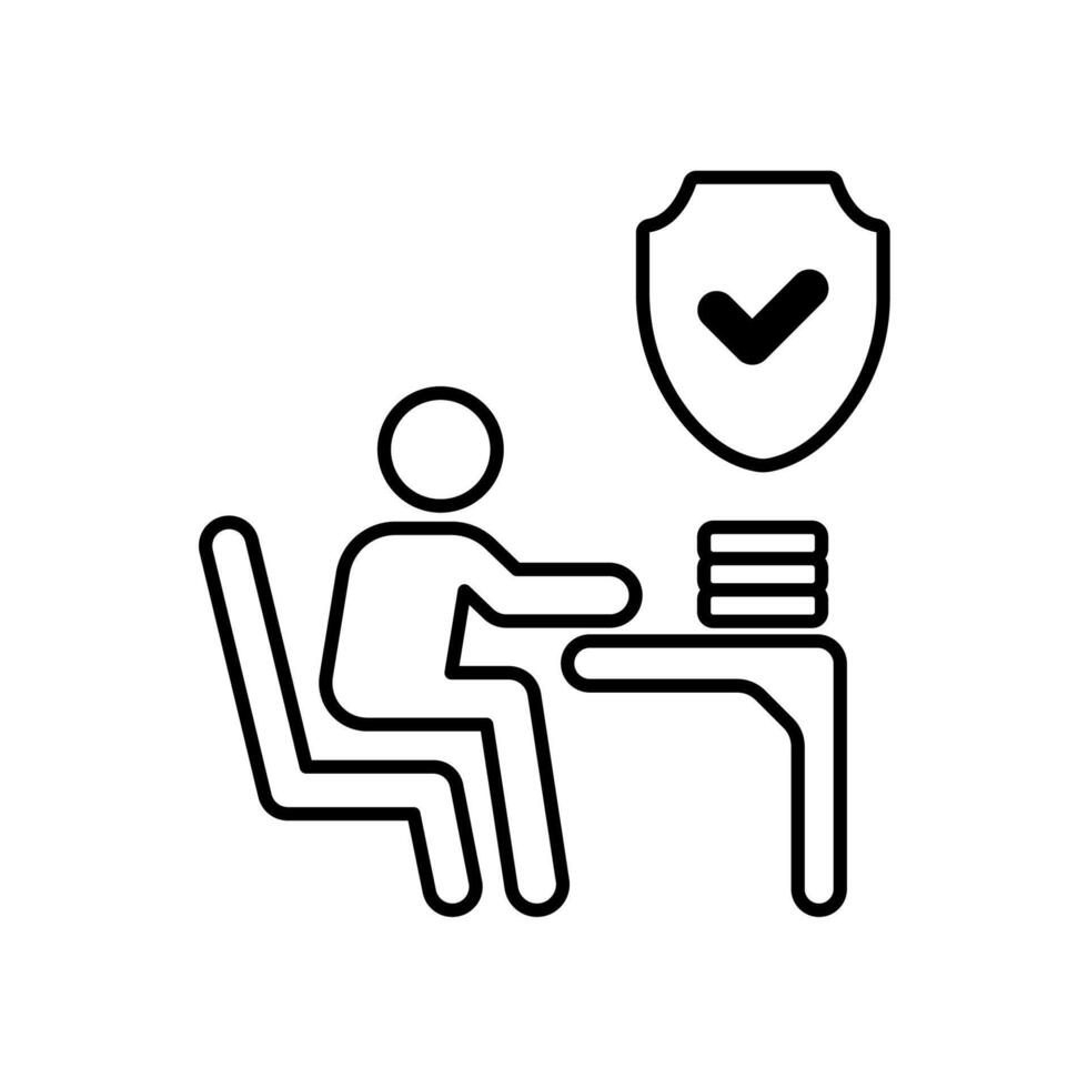Icon a workplace security vector