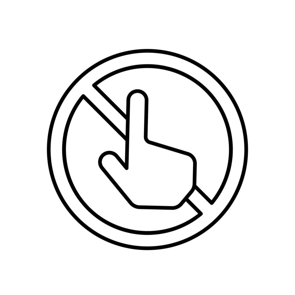 Icon a do not touch vector