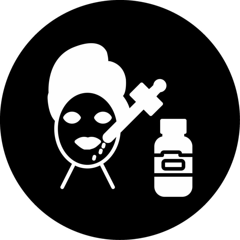 Protective Antioxidant Serum Glyph Circle Inverted vector