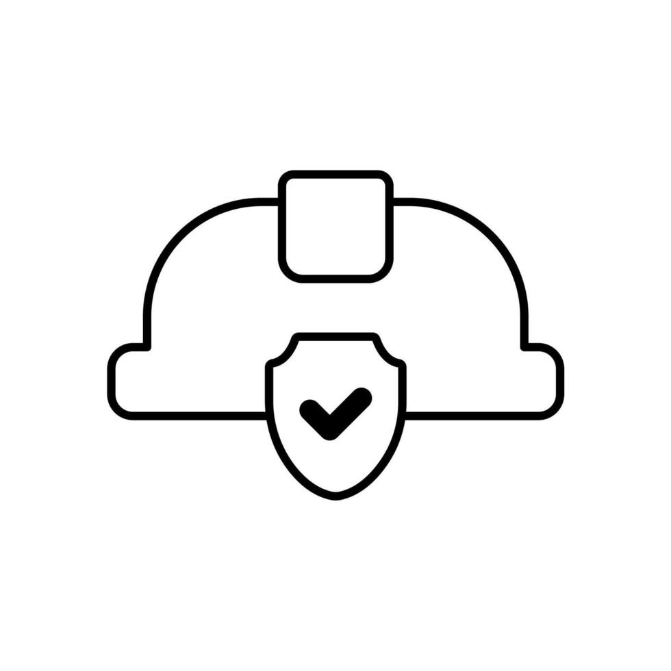 Icon a hard hat, isolated against a clean background. vector