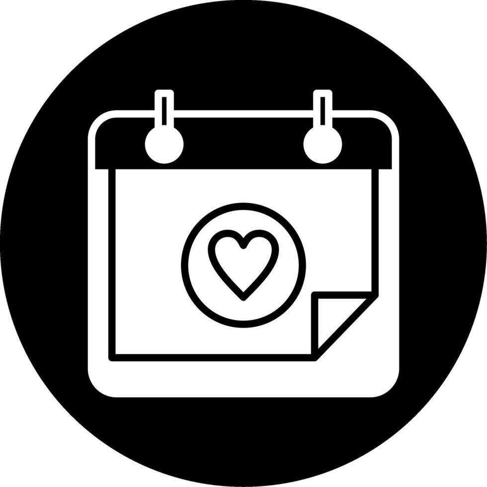 Event Reminder Notification Glyph Circle Inverted vector