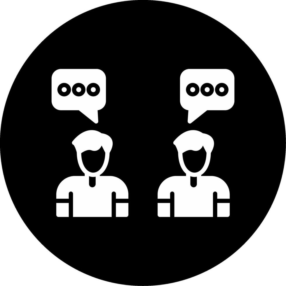 Follow Up Message Reminder Glyph Circle Inverted vector