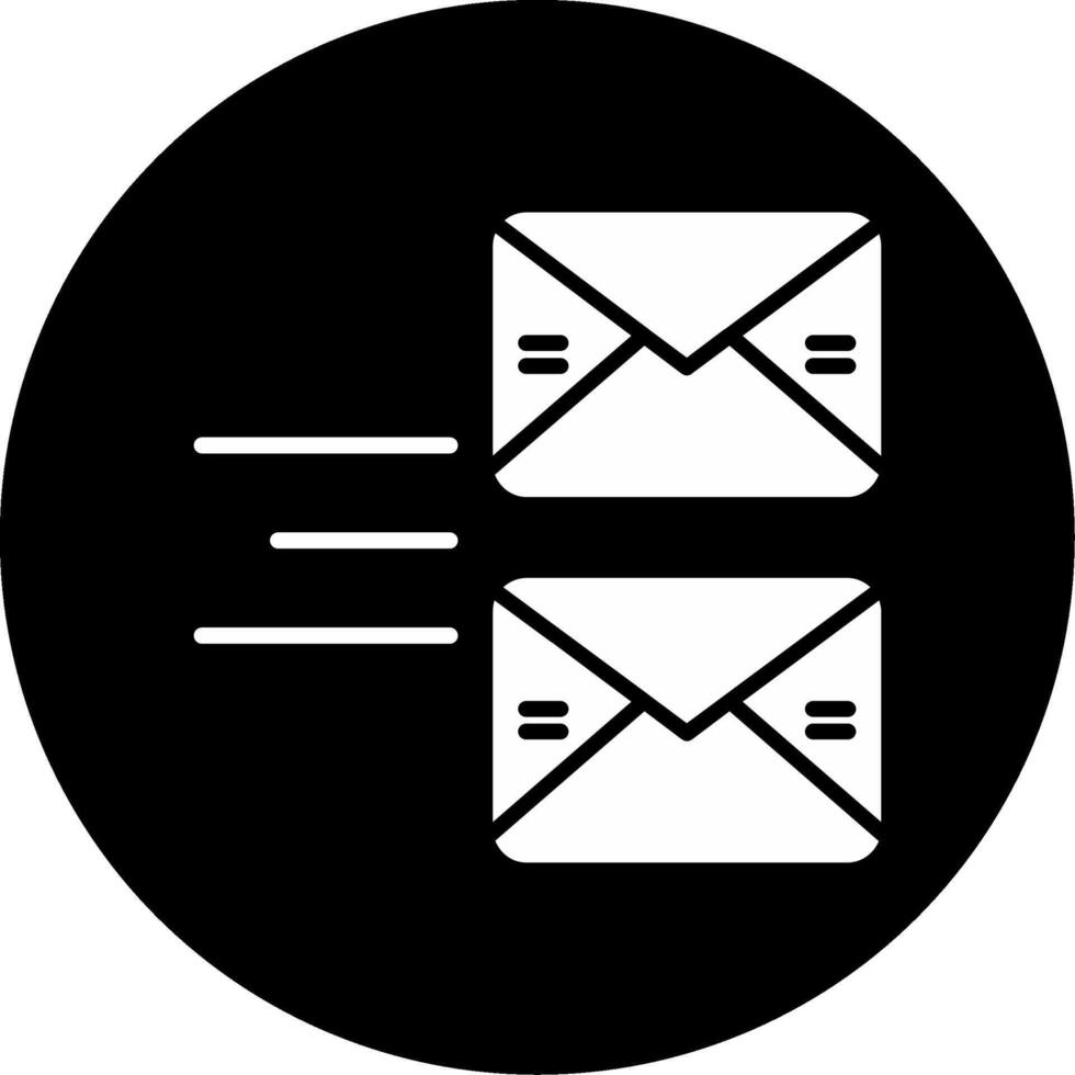 Subscriber List Message Glyph Circle Inverted vector