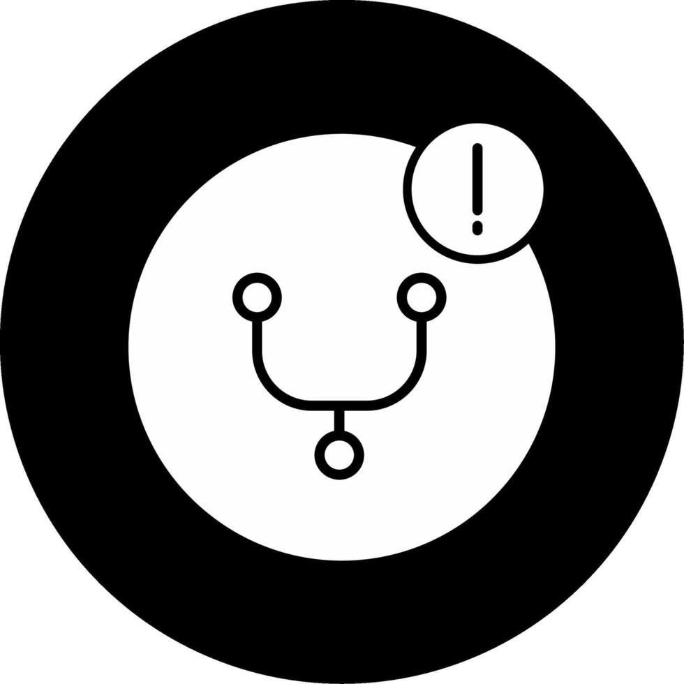 Task Assigned on Issue Tracker Glyph Circle Inverted vector