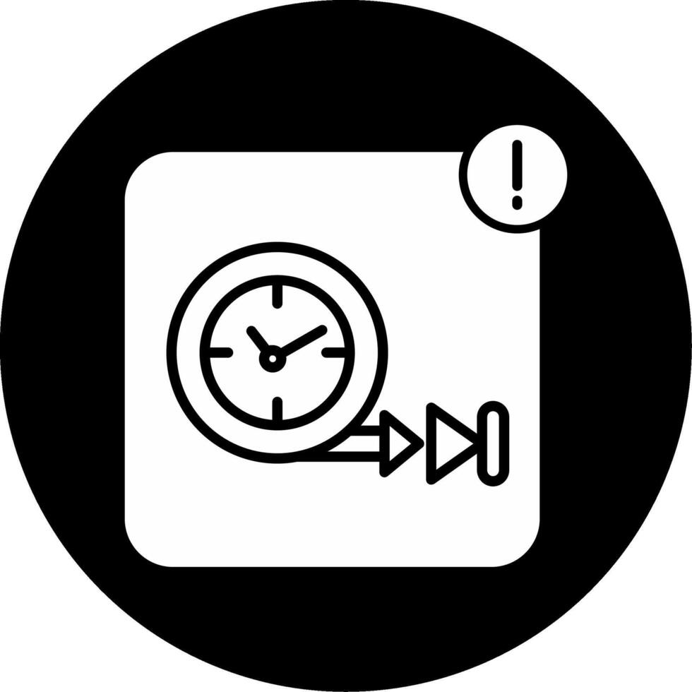 Stakeholder Communication Alert Glyph Circle Inverted vector