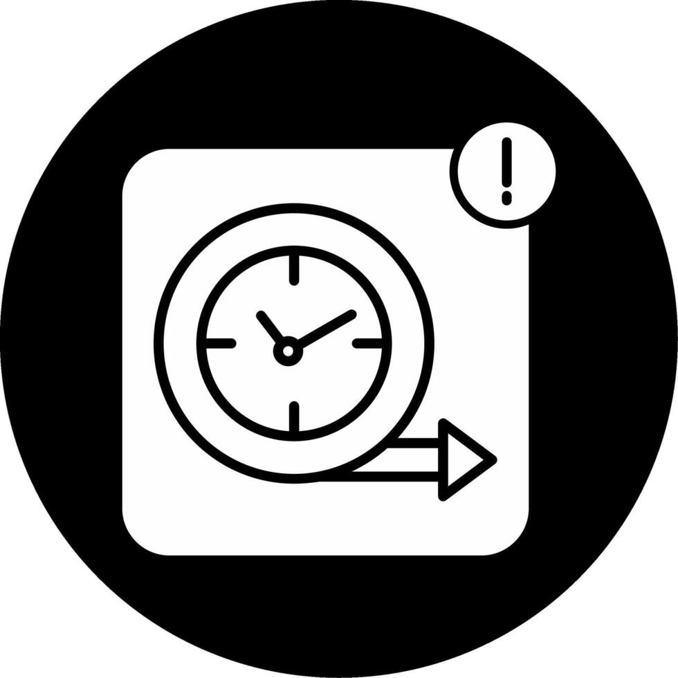 Project Progress Status Update Glyph Circle Inverted vector